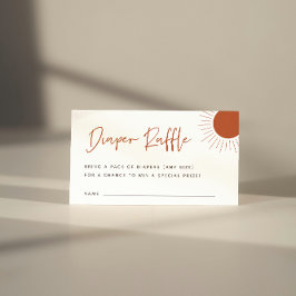 Mesa Tarjeta de gabinete Boho Sunshine Diaper Raffle
