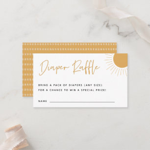 Mesa Tarjeta de gabinete Boho Sunshine Diaper Raffle