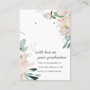 MESA TARJETA DE GANADO DE NECKLACE DE GRADUACIÓN FLORAL