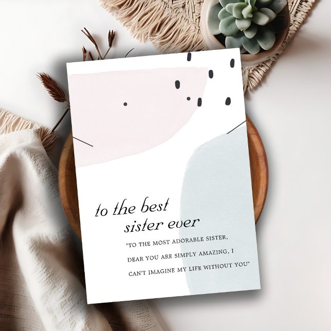 MESA TARJETA DE GANADO DE REGALO DE HERMANA AZUL ABSTRA (Subido por el creador)