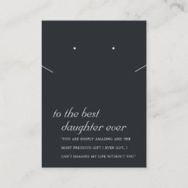 MESA TARJETA DE GANADO DE REGALO DE HIJA NEGRO Y BLANCO