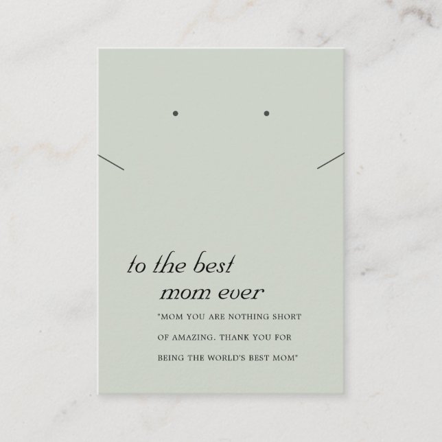 MESA TARJETA DE GANADO DE REGALO DE MOM GRIS GRIS VERDE (Anverso)