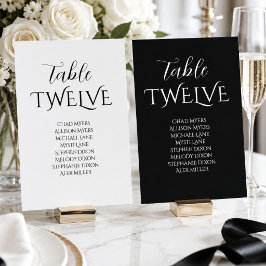 Mesa Tarjeta de Gráfico de Asientos de Boda Elegante en