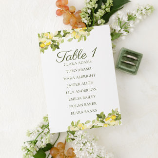 Mesa Tarjeta de gráfico de asientos de boda fresca de l