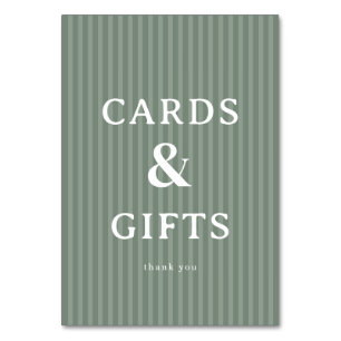 Mesa Tarjeta de gratitud minimalista verde calmada