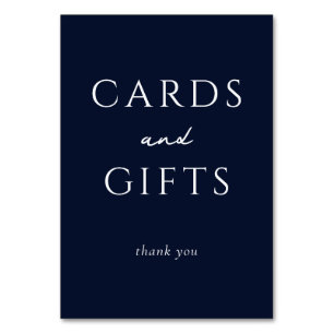 Mesa Tarjeta de gratitud serif azul marino elegante