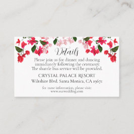 Mesa Tarjeta de inscripción de detalles del Boda Bougai