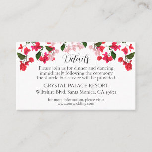 Mesa Tarjeta de inscripción de detalles del Boda Bougai