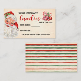 Mesa Tarjeta de juego de cuántos Navidades Santa Candie