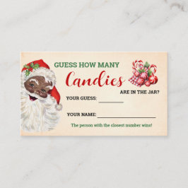 Mesa Tarjeta de juego de cuántos Navidades Santa Candie