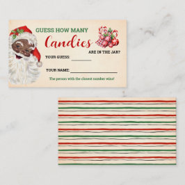 Mesa Tarjeta de juego de cuántos Navidades Santa Candie