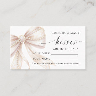 Mesa Tarjeta de juego de lluvia de besos Pearl y Bow ¿C