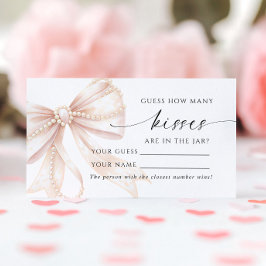 Mesa Tarjeta de juego de lluvia de besos Pearl y Bow ¿C