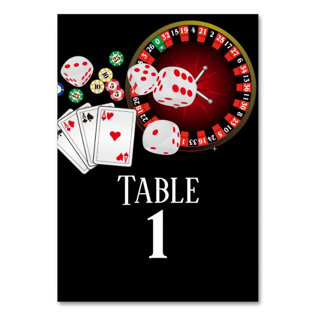 Mesa Tarjeta de juego de póquer, fiesta de casino (Reverso)