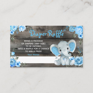 Mesa Tarjeta de juego para Baby Shower Boy Elephant Dia