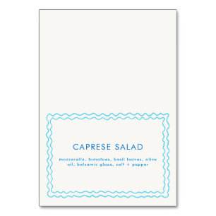 Mesa Tarjeta de la etiqueta de la comida del marco del