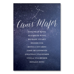 Mesa Tarjeta de la gráfica de asiento del Boda Galaxy C