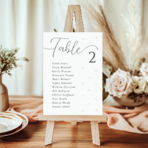 Mesa Tarjeta de la tabla de asientos del Boda de Perlas