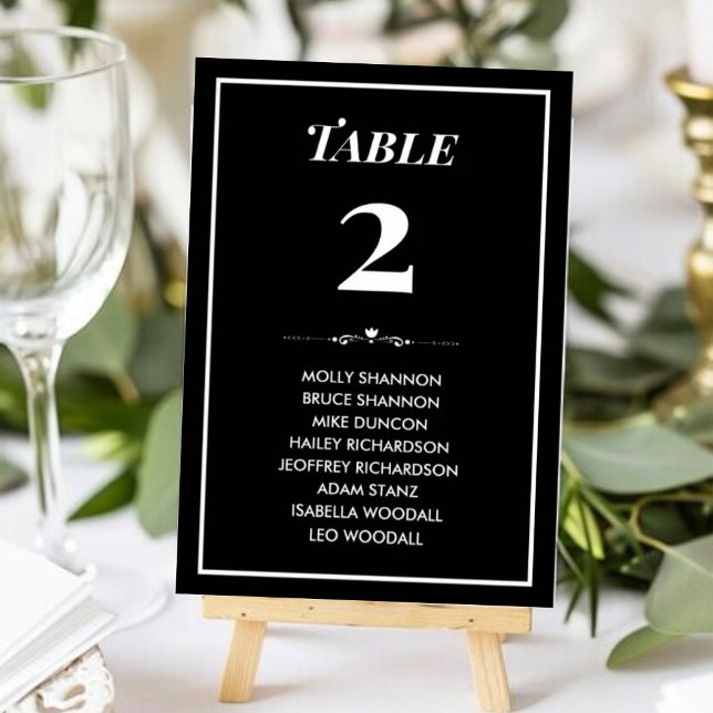 Mesa Tarjeta de la tabla de asientos para Bodas blancos (Subido por el creador)