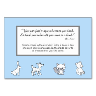 Mesa Tarjeta de libro - Cita mágica - Criaturas de bosq