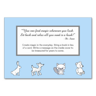 Mesa Tarjeta de libro - Cita mágica - Criaturas de bosq