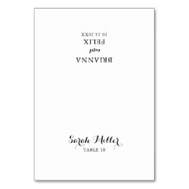 Mesa Tarjeta de lugar Boda de caligrafía moderna