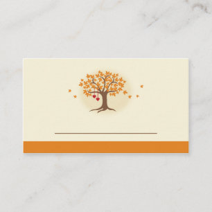Mesa Tarjeta de lugar de árbol de otoño