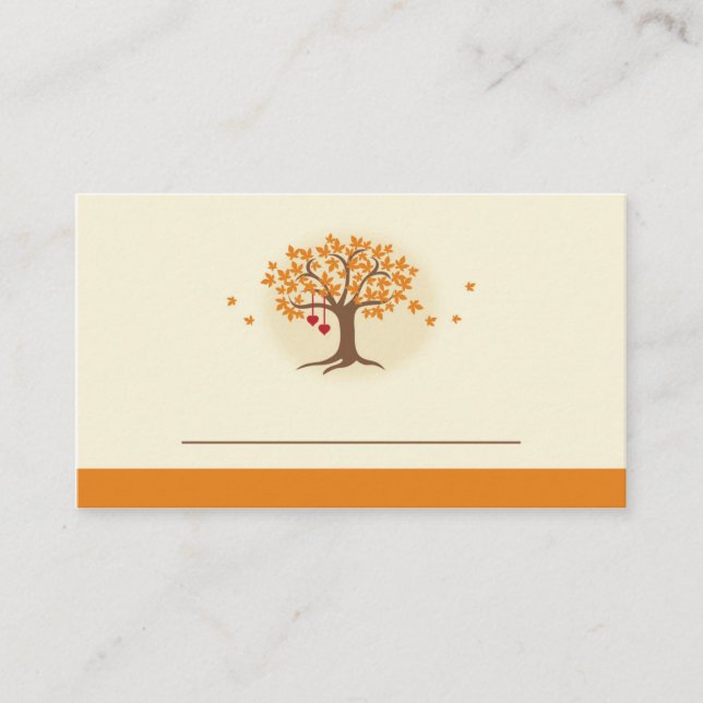 Mesa Tarjeta de lugar de árbol de otoño (Anverso)
