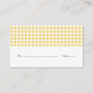 Mesa Tarjeta de lugar de Boda amarilla de gallo