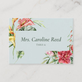 Mesa Tarjeta de Lugar de Boda Botánica Elegancia Tropic