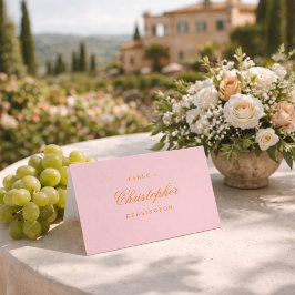 Mesa Tarjeta de lugar de boda con escritura elegante ro