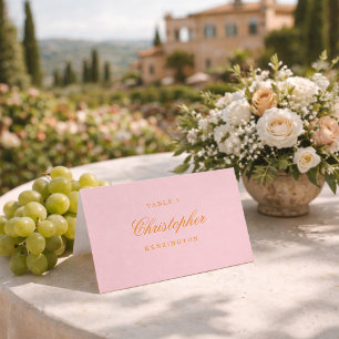 Mesa Tarjeta de lugar de boda con escritura elegante ro