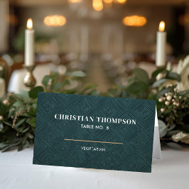 Mesa Tarjeta de lugar de boda con fondo geométrico mode