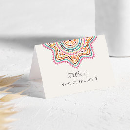 Mesa Tarjeta de Lugar de Boda con Mandala de Estilo Orn