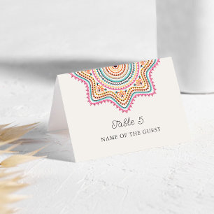 Mesa Tarjeta de Lugar de Boda con Mandala de Estilo Orn
