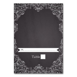 Mesa Tarjeta de lugar de boda con marco y pizarra de co