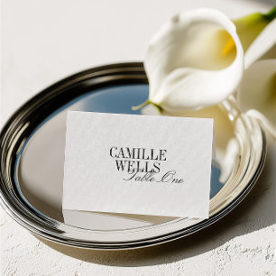 Mesa Tarjeta de lugar de boda con monograma minimalista