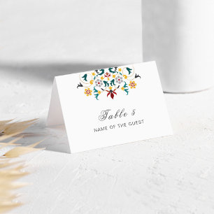 Mesa Tarjeta de lugar de boda con motivo clásico de geo