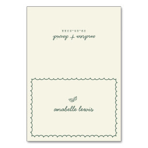 Mesa Tarjeta de lugar de boda con nombre de invitado ed