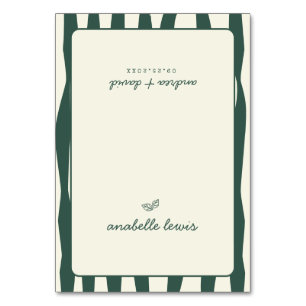 Mesa Tarjeta de lugar de boda con nombre de invitado pe