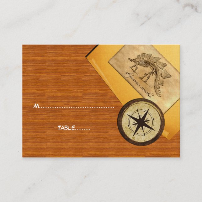 Mesa Tarjeta de lugar de Boda de aventura (Anverso)