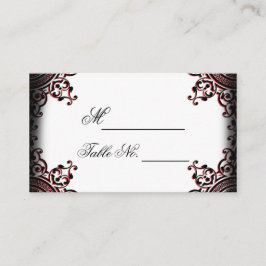 Mesa Tarjeta de lugar de Boda de desplazamiento gótico
