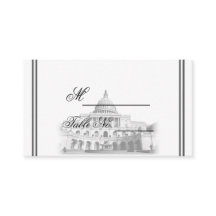 Tarjeta de lugar de boda de destino de Washington 