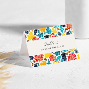 Mesa Tarjeta de lugar de boda de girasoles de acuarela 