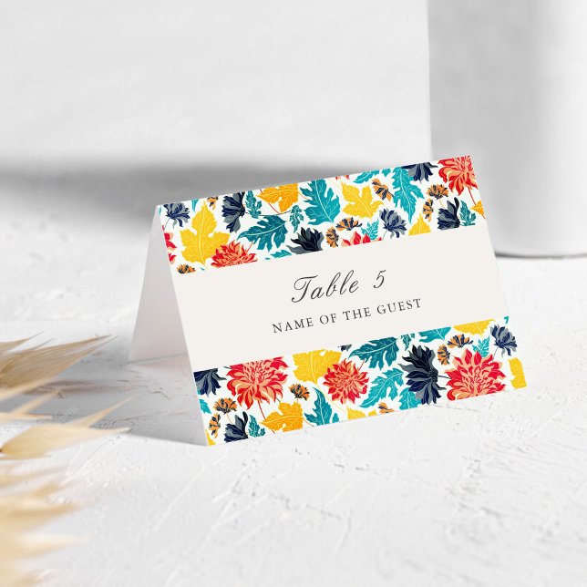Mesa Tarjeta de lugar de boda de girasoles de acuarela  (Subido por el creador)