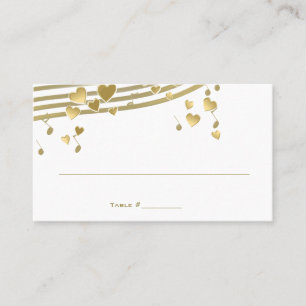 Mesa Tarjeta de lugar de Boda de la canción de amor