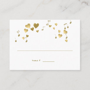 Mesa Tarjeta de lugar de Boda de la canción de amor