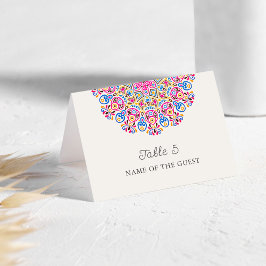 Mesa Tarjeta de lugar de boda de mandala de estilo clás