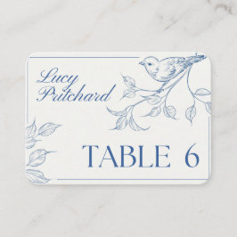 Mesa Tarjeta de Lugar de Boda de Pájaro y Botánica – Az