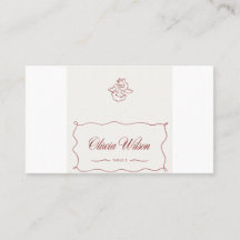 Tarjeta de lugar de boda del querubín rojo – Mar e